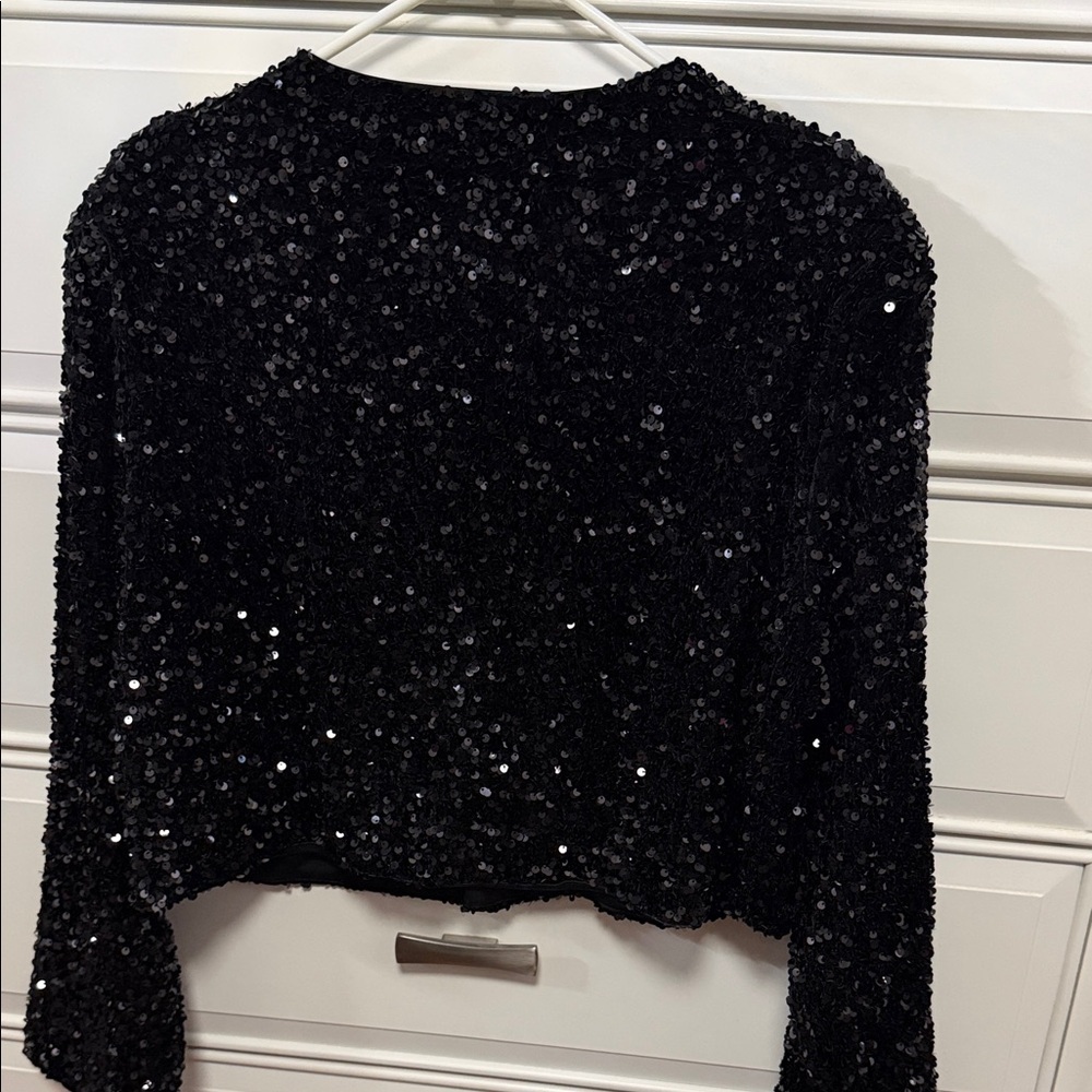 H&M Black Sequin Jacket - Picture 5 of 6